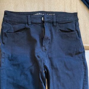 Black high rise AE jeggings